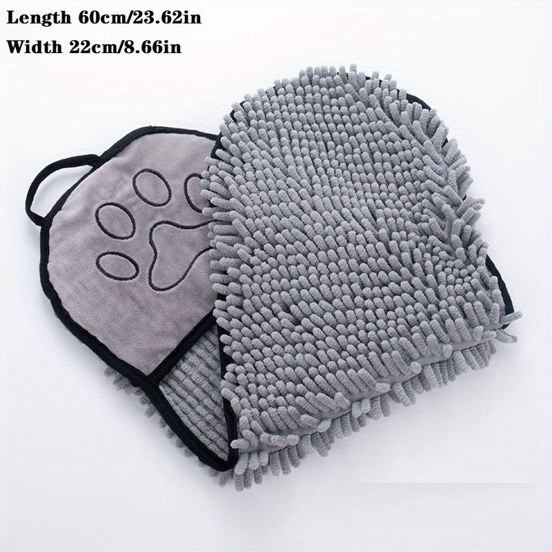 Absorbent Pet Bath Towel Microfiber Quick Dry With Hand Pockets