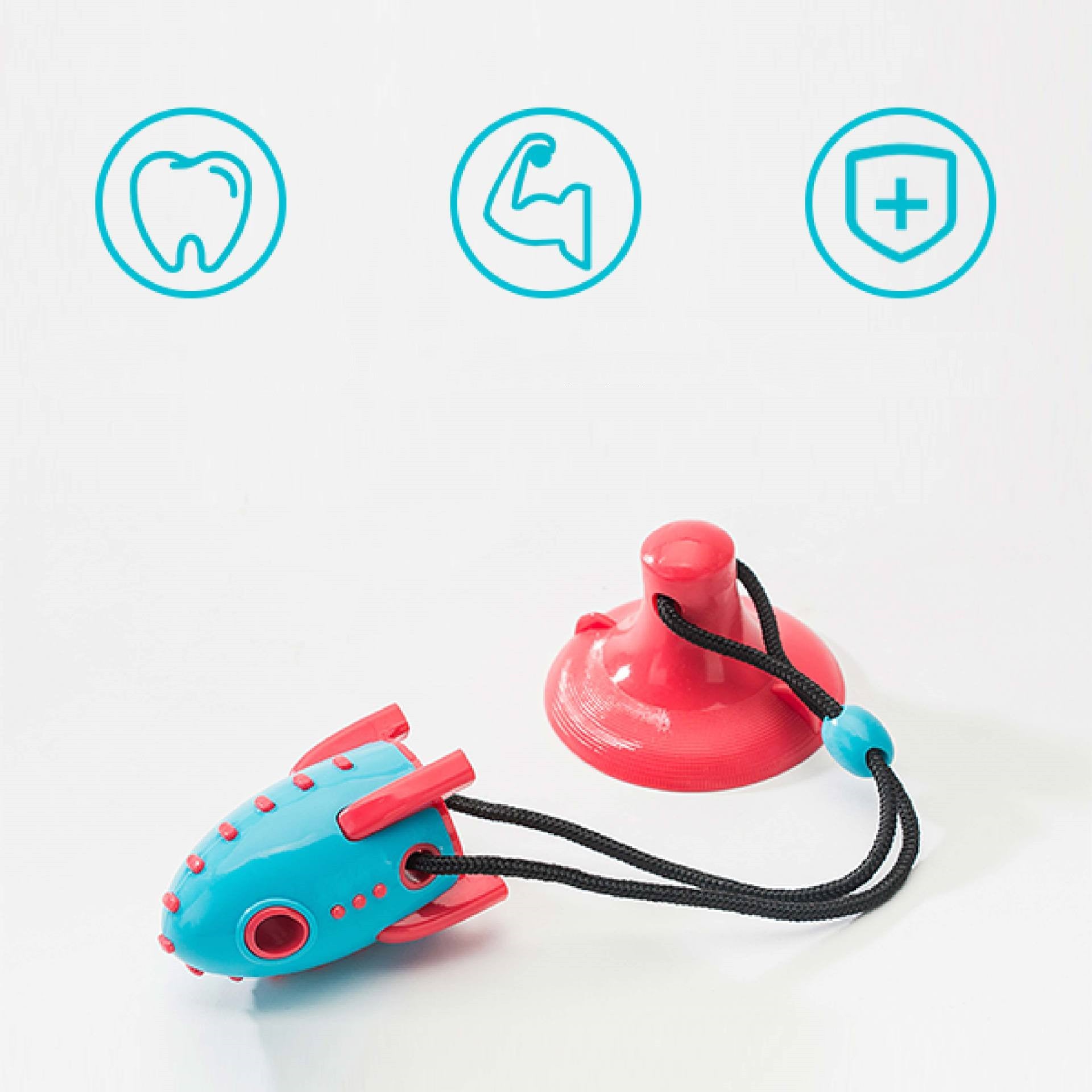 Rocket Shape Pet Toy Food Dispensing Bite Resistant Chew Toy