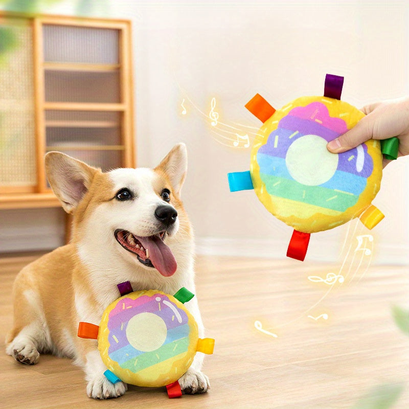 Plush Flying Disc Bite Resistant Outdoor Pet Training Toy