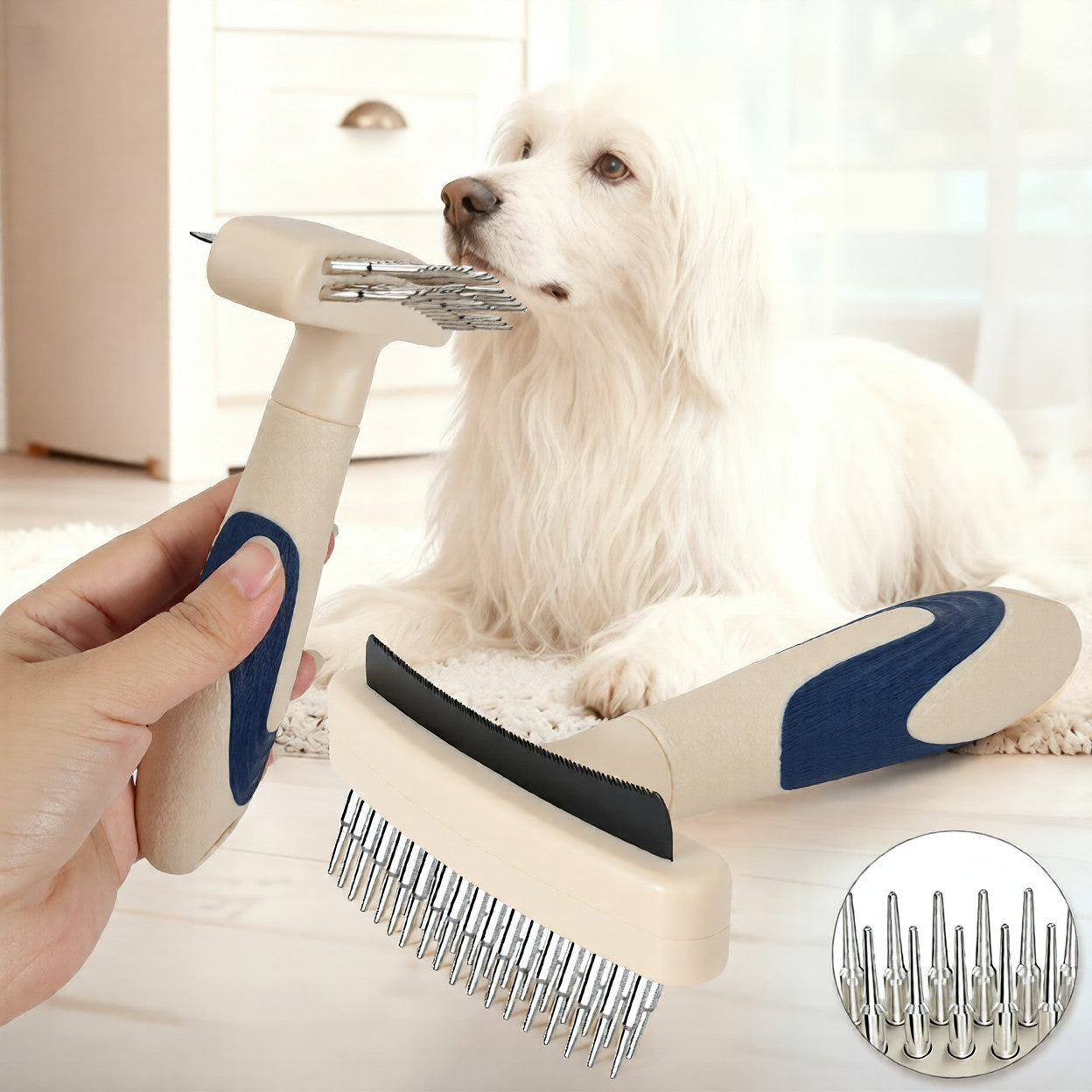 Pet Grooming Deshedding Detangling Brush Tool