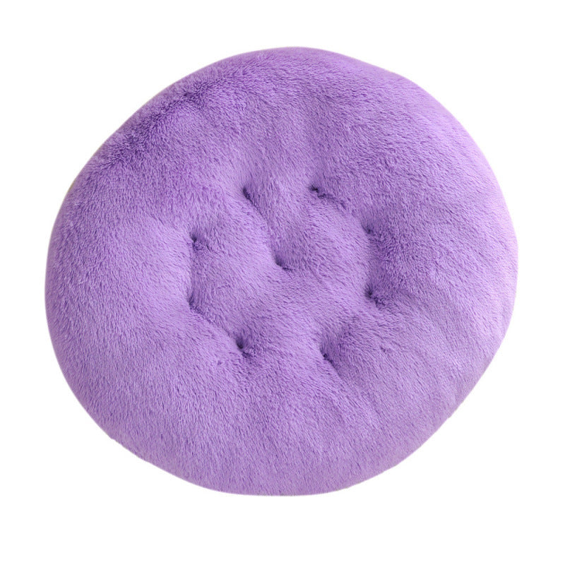 Round Plush Pet Bed Warm Soft Comfortable Sleeping Mat