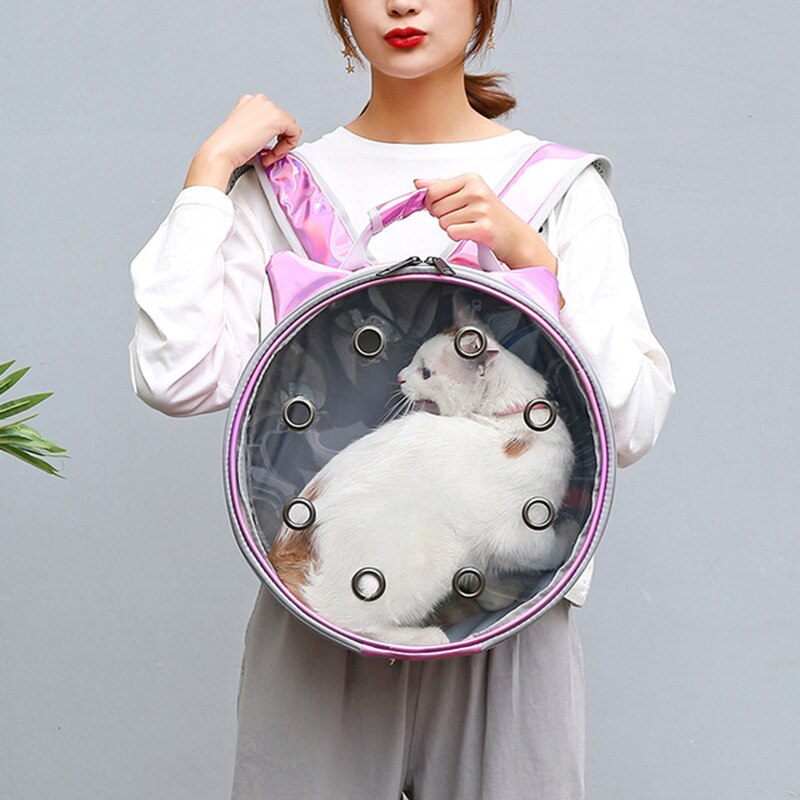 Transparent Portable Breathable Pet Backpack Carrier Bag
