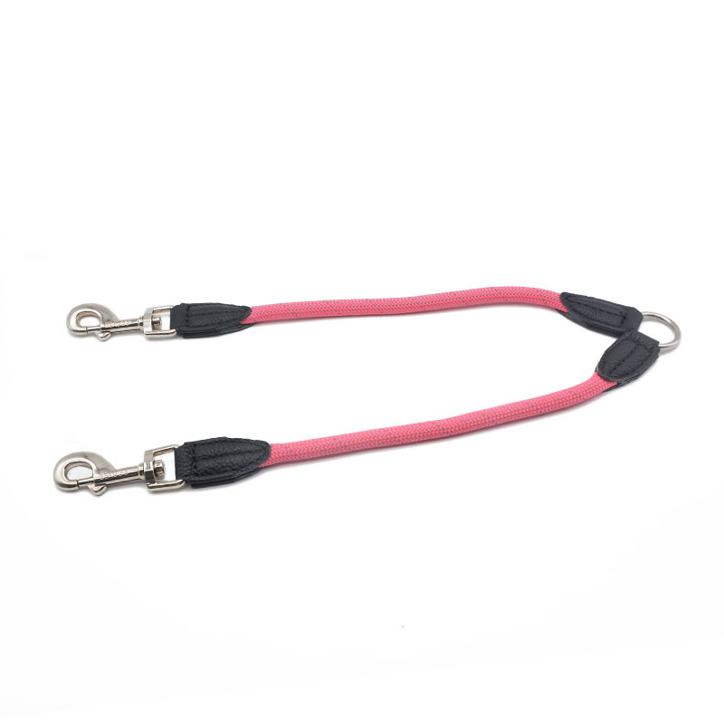 Pet Double Head Nylon Reflective Dual Leash Walking Lead