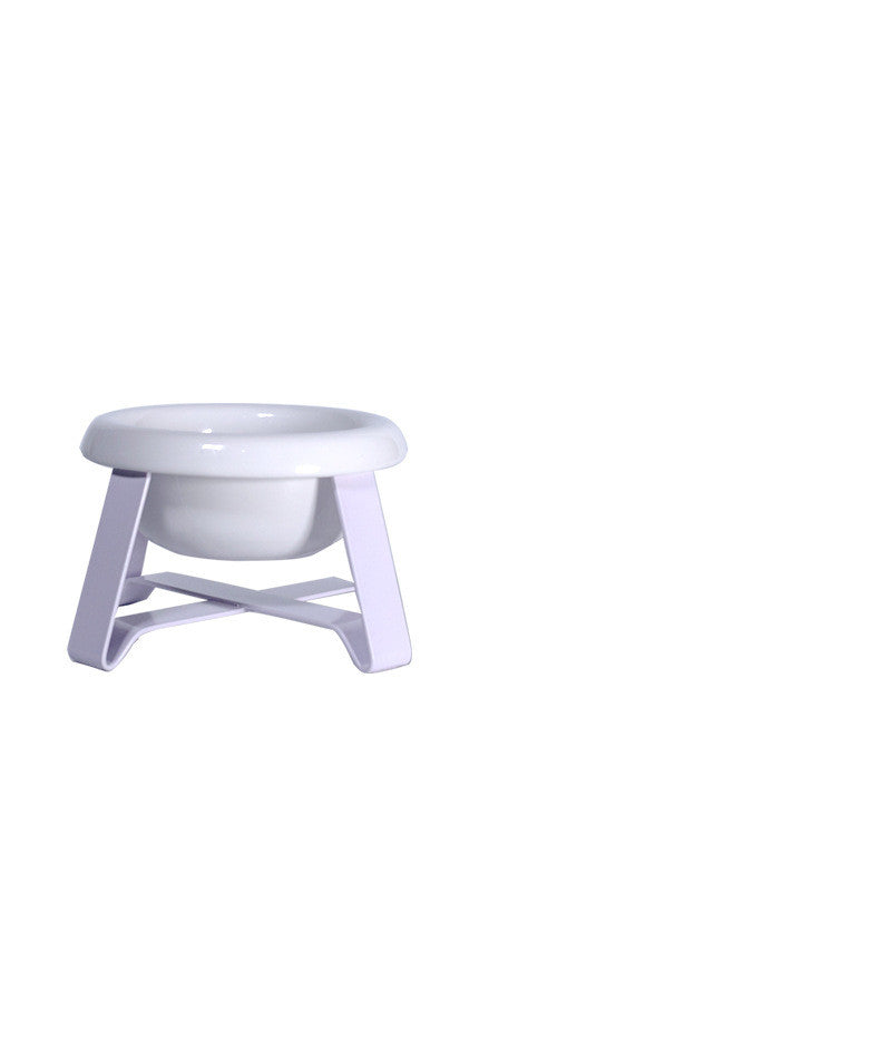 Creative Antislip Pet Double Bowl Iron Stand Food Water Feeder