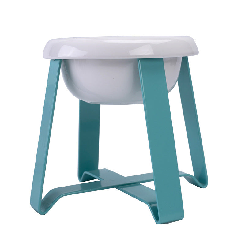 Creative Antislip Pet Double Bowl Iron Stand Food Water Feeder