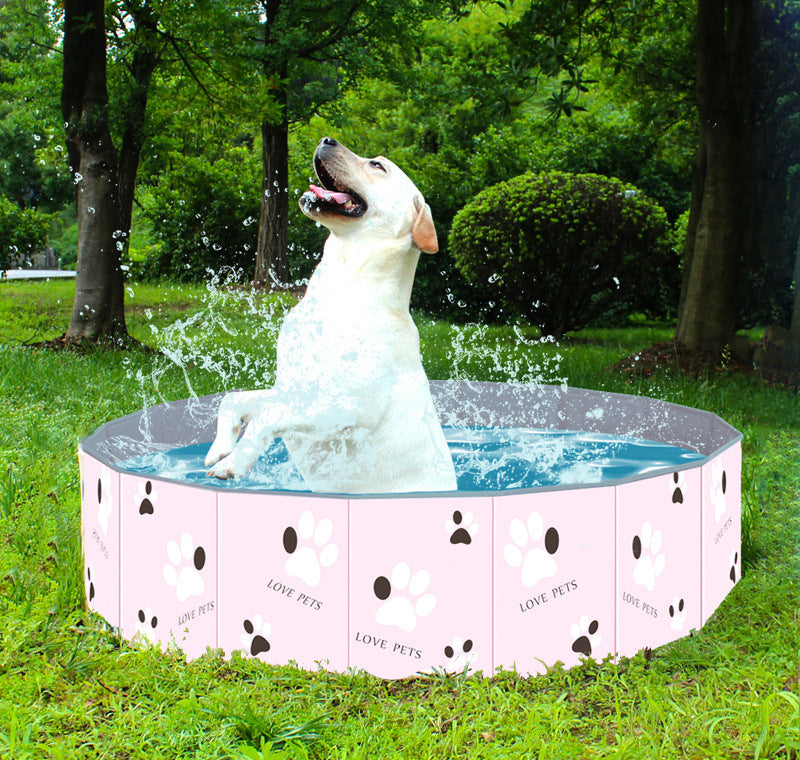 Portable Foldable Pet Swimming Pool Bath Tub Spa