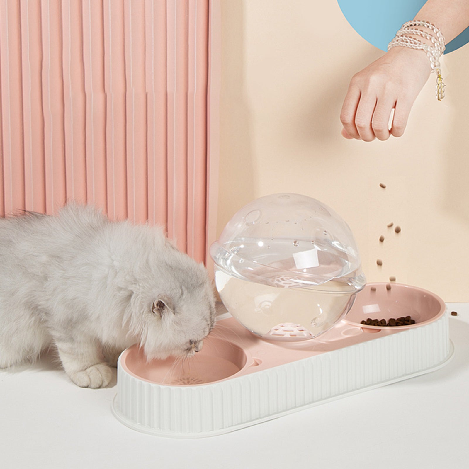 Automatic Plastic Pet Water Feeder Drinking Bowl Dispenser