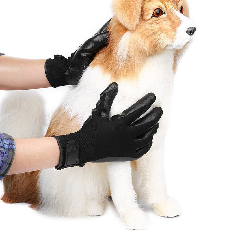 Soft Rubber Pet Grooming Glove Hair Removal Massage Brush