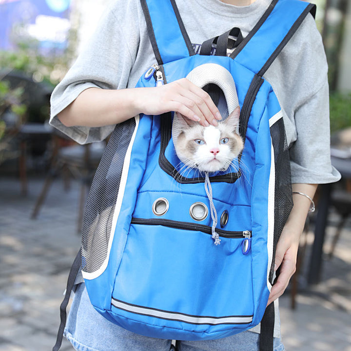 Portable Double Shoulder Pet Carrier Backpack Bag
