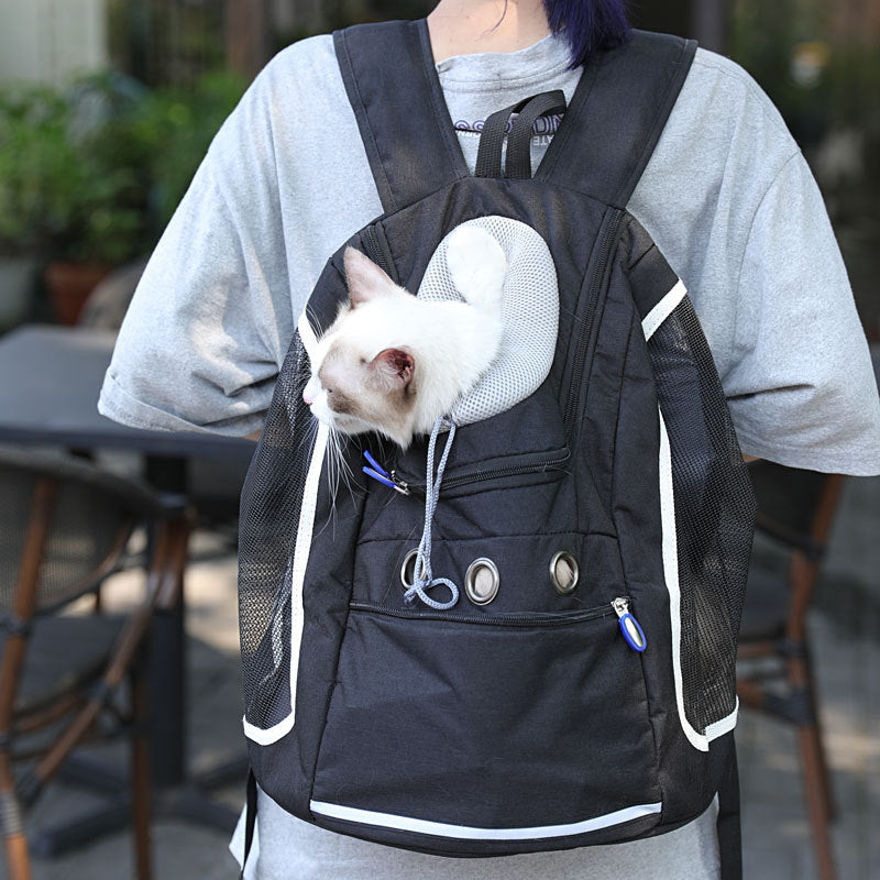 Portable Double Shoulder Pet Carrier Backpack Bag