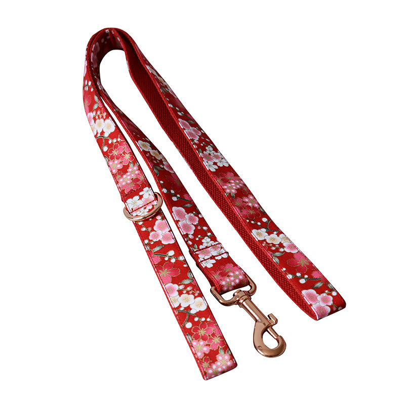 Pet Floral Female Style Leash Set Walking Control Accessories