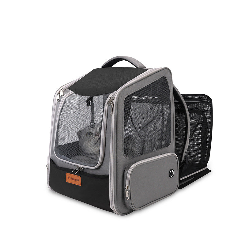 Portable Pet Diaper Backpack Expandable Large Capacity Bag