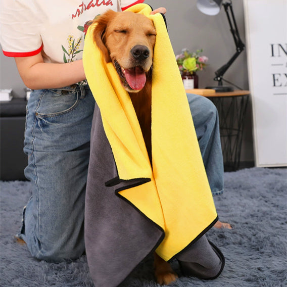 Super Absorbent Pet Bath Towel Quick Drying Grooming Wrap