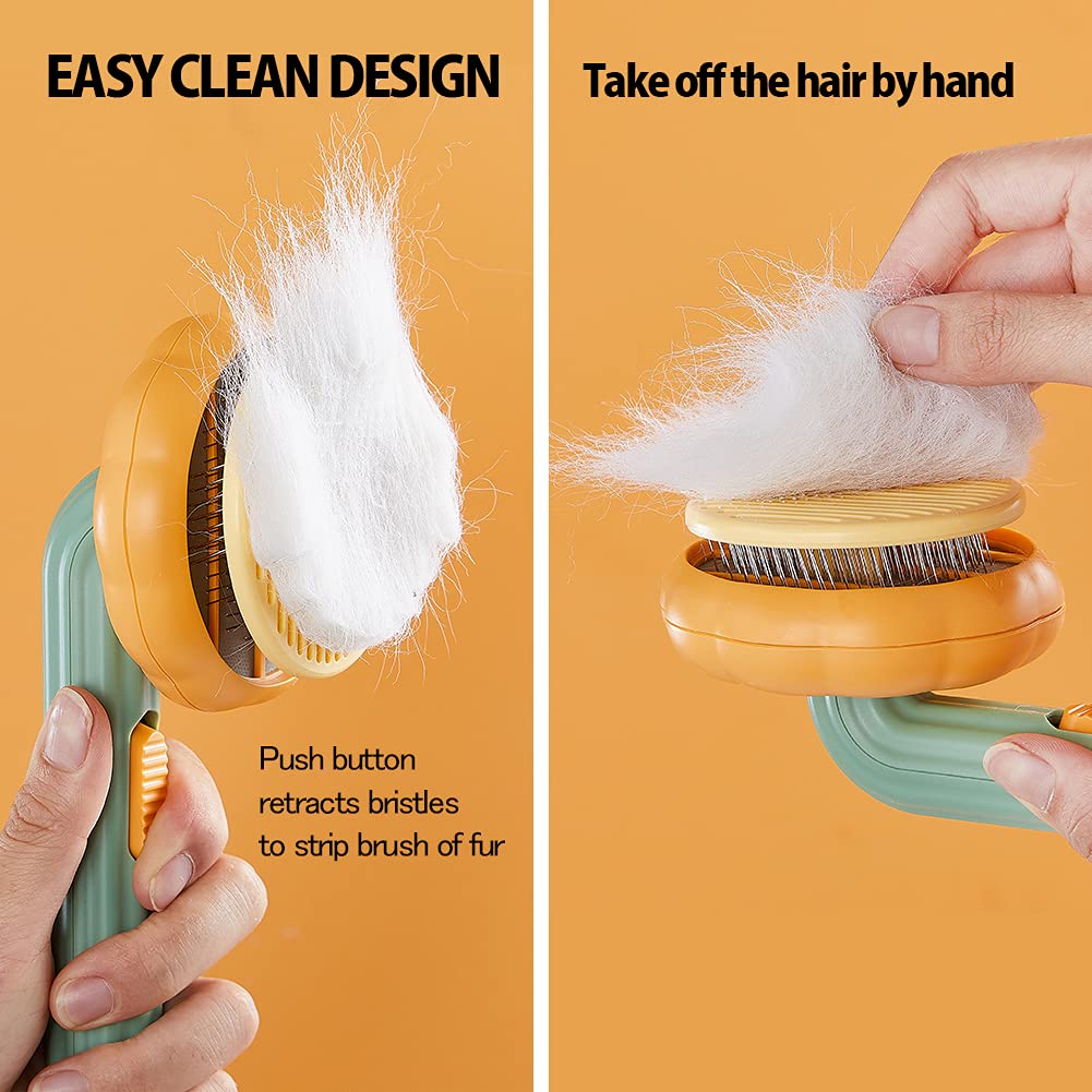 Self Cleaning Pet Grooming Slicker Brush Hair Removal Tool