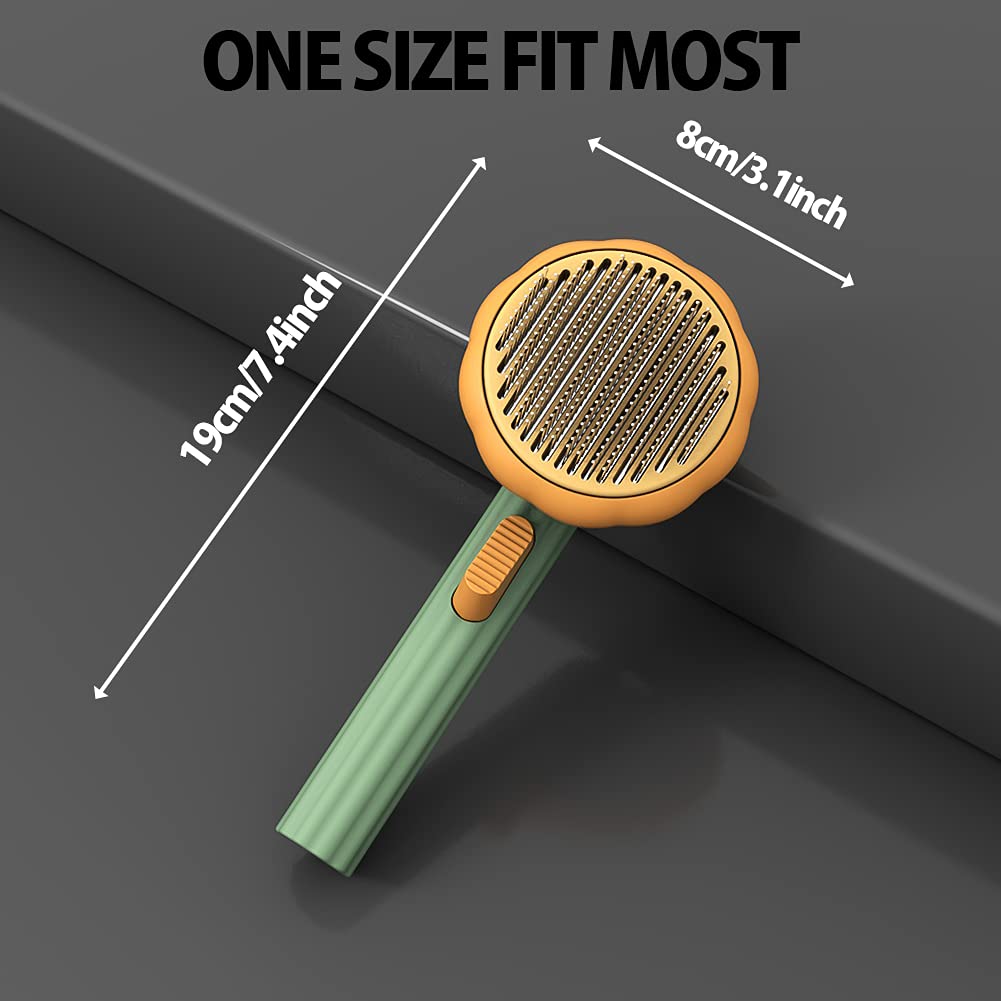 Self Cleaning Pet Grooming Slicker Brush Hair Removal Tool