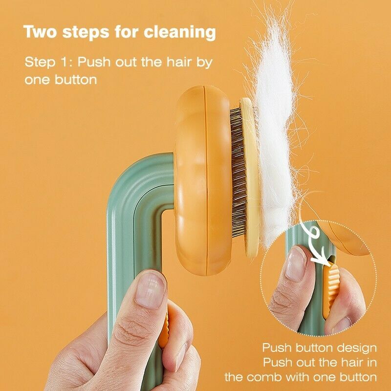 Self Cleaning Pet Grooming Slicker Brush Hair Removal Tool