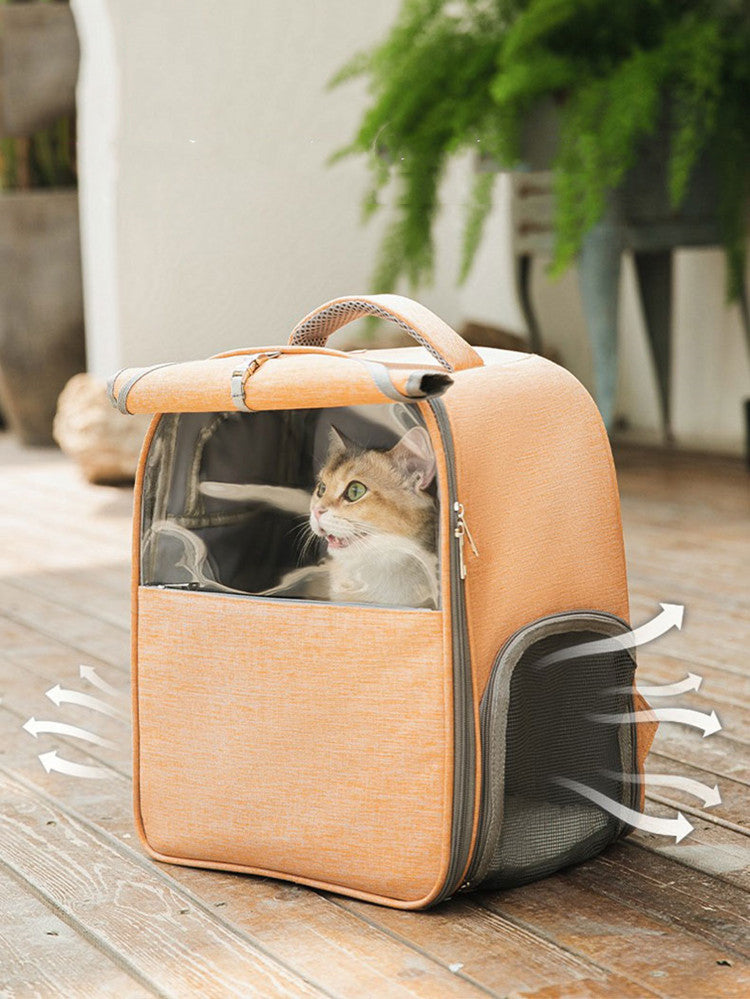 Portable Large Capacity Canvas Pet Backpack Carrier