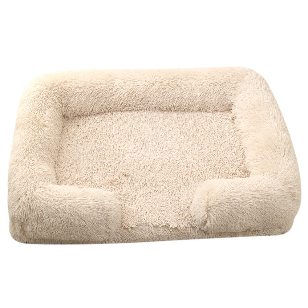 Plush Round Winter Warm Pet Bed Soft Cozy Sleeping Nest