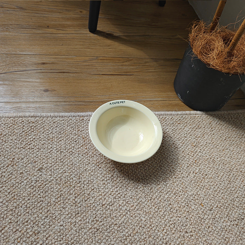 Anti Tumble Pet Ceramic Double Bowl Elevated Food Water Feeder Stand