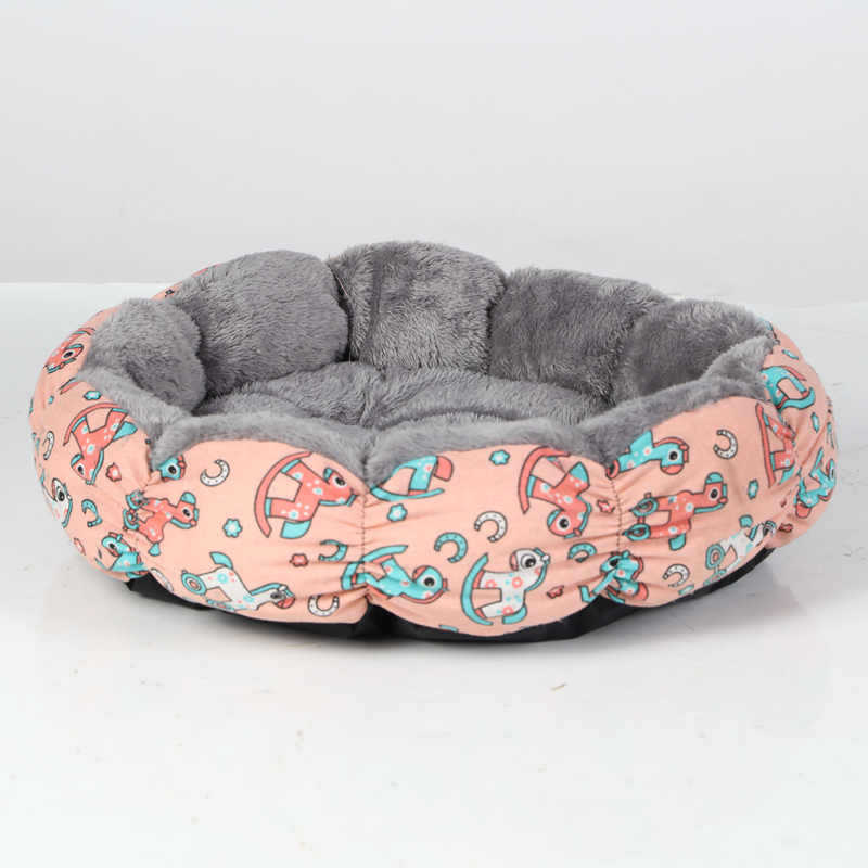 Calming Donut Pet Bed Round Fluffy Soft Comfortable Nest