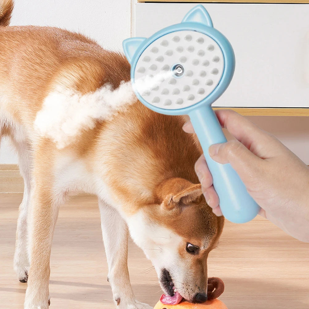 Rechargeable Pet Grooming Mist Self Cleaning Slicker Brush