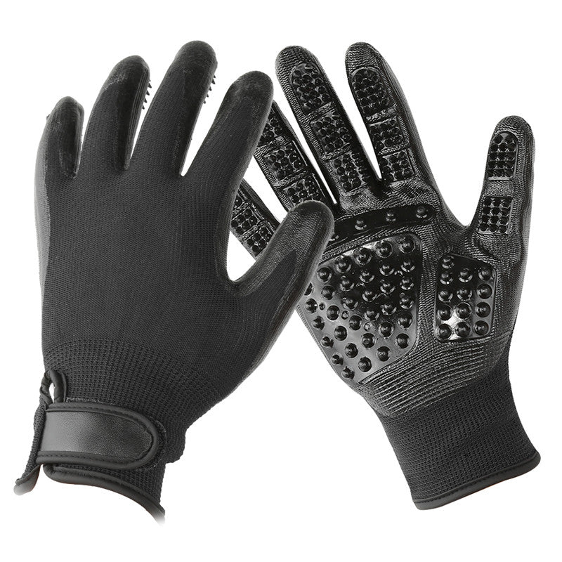 Soft Rubber Pet Grooming Glove Hair Removal Massage Brush