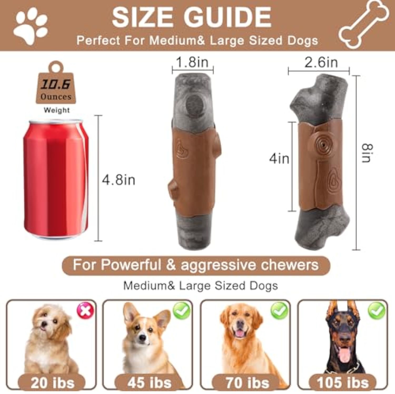 Indestructible Durable Pet Chew Toy Bacon Flavor For Large Breeds