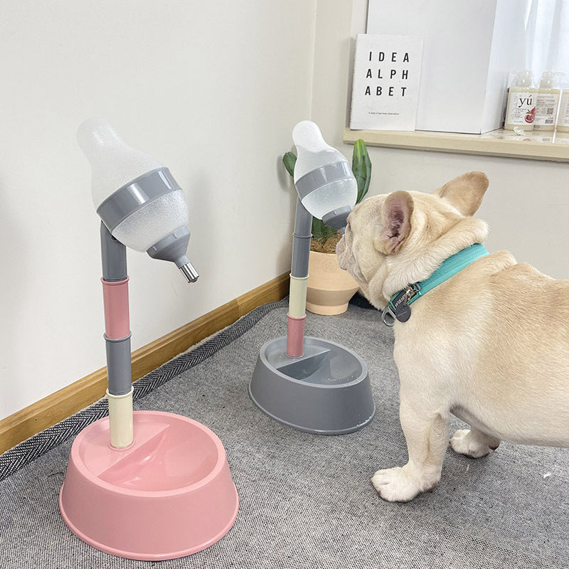 Automatic Adjustable Height Pet Water Dispenser Fountain Feeder Bowl