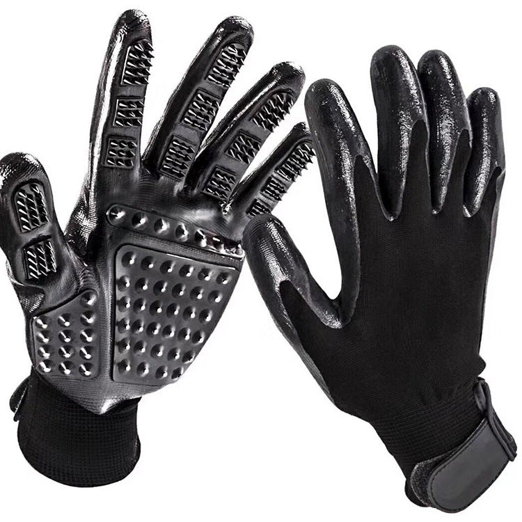 Soft Rubber Pet Grooming Glove Hair Removal Massage Brush