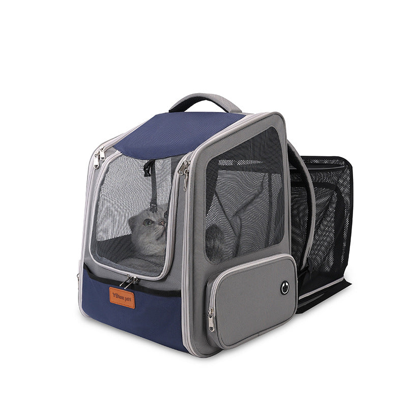 Portable Pet Diaper Backpack Expandable Large Capacity Bag