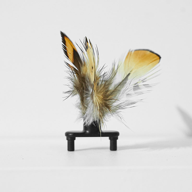 Electric Interactive Pet Toy Moving Feather Teaser Ball