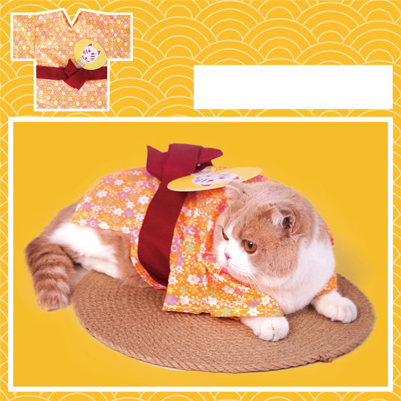 Pet Yukata Kimono Clothing Spring Summer Fashion Wear