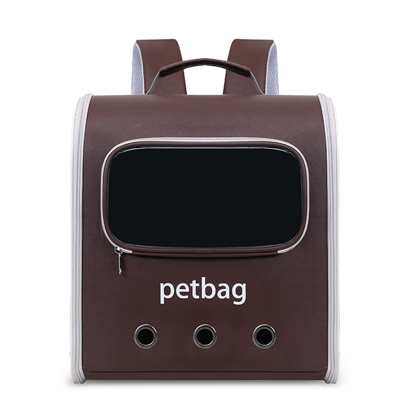 Large Capacity Portable Pet Backpack Transparent Window Bag
