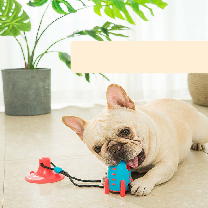 Rocket Shape Pet Toy Food Dispensing Bite Resistant Chew Toy