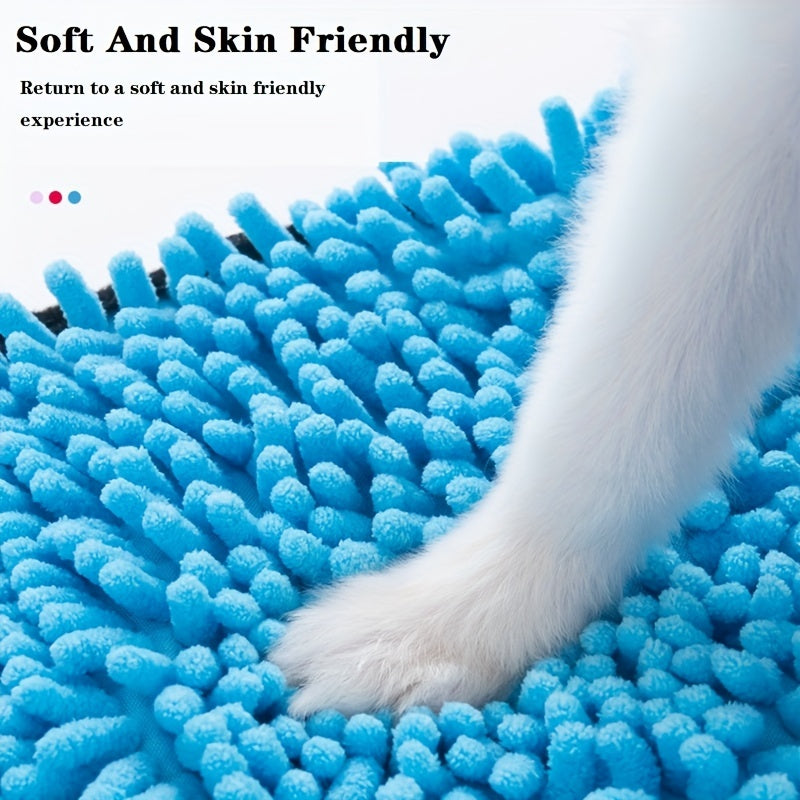 Absorbent Pet Bath Towel Microfiber Quick Dry With Hand Pockets