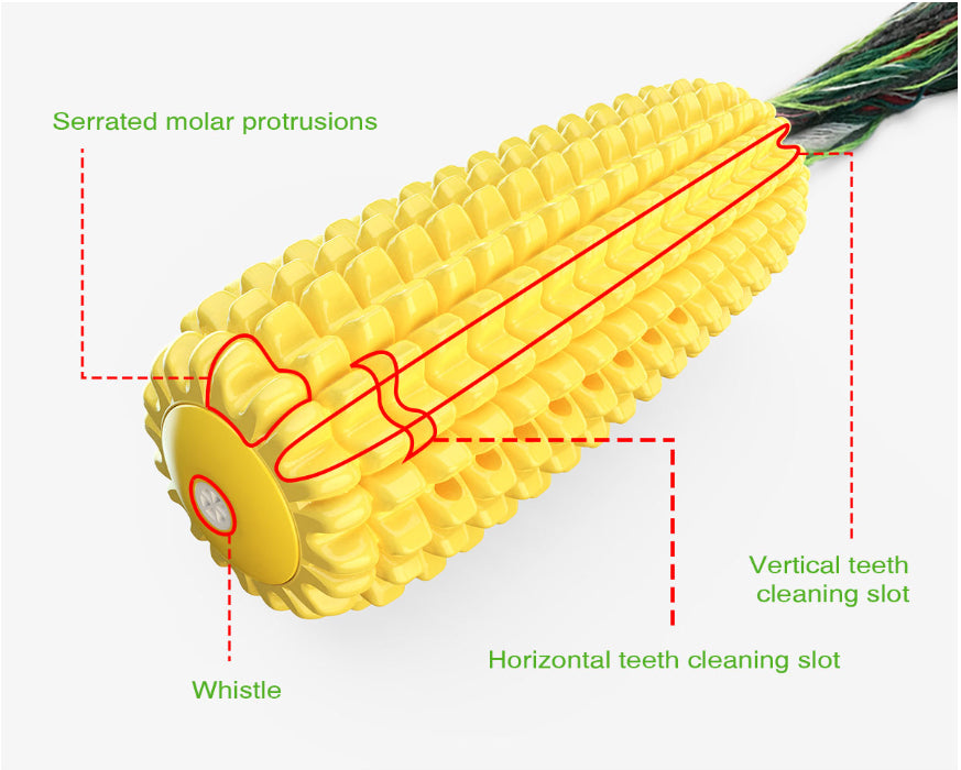 Simulation Corn Pet Toy Bite Resistant Vent Sound Chew Toy