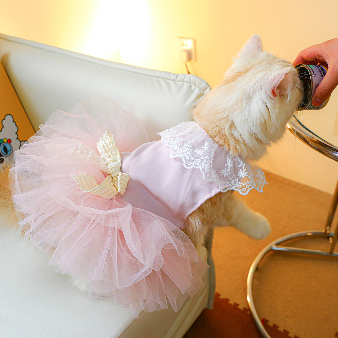 Pet Lace Clothing Outfit Elegant Comfortable Pet Wear
