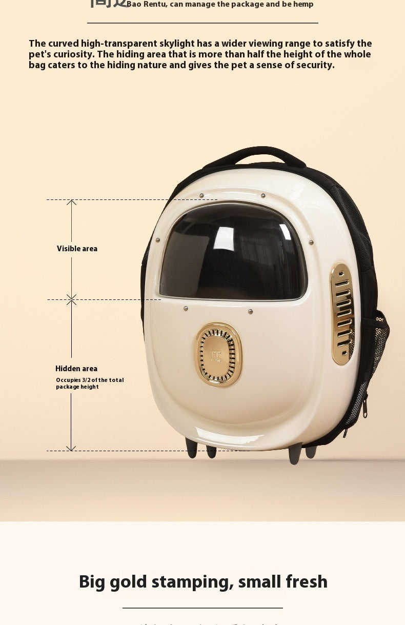 Pet Heated Space Capsule Backpack Portable Climate Control Carrier