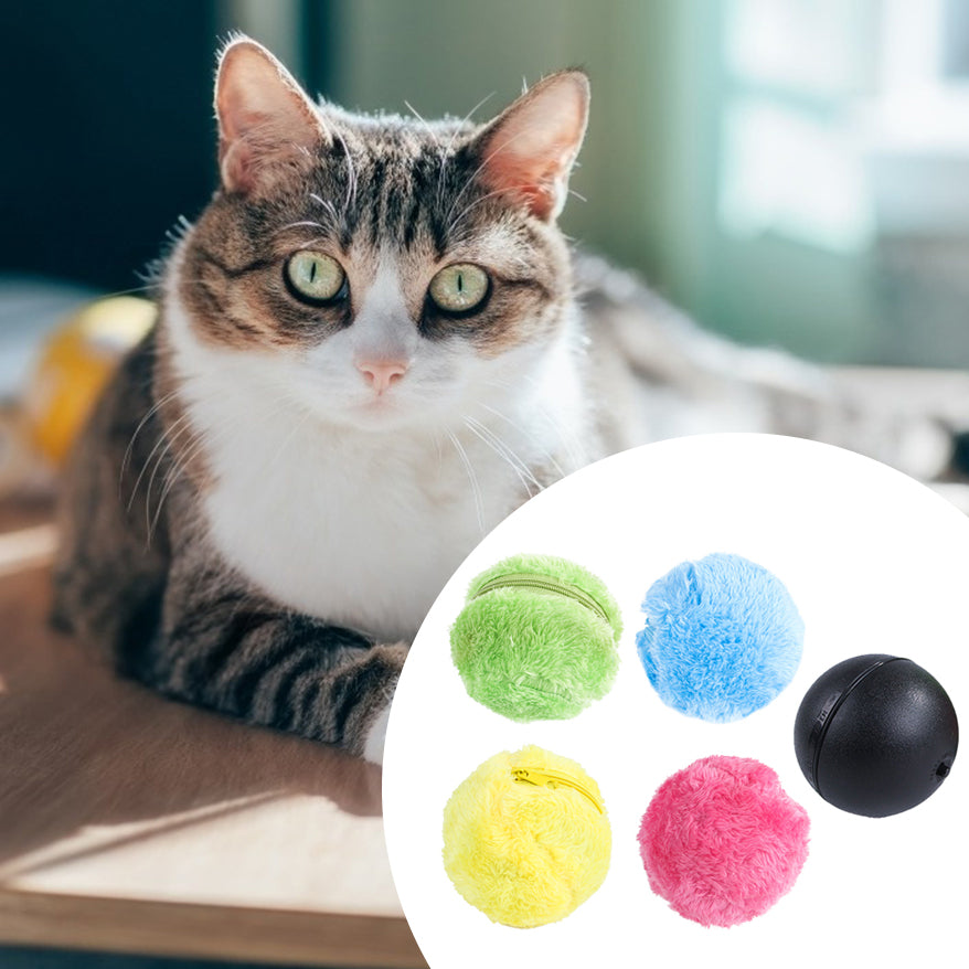 Automatic Magic Rolling Interactive Pet Ball Plush Chew Toy