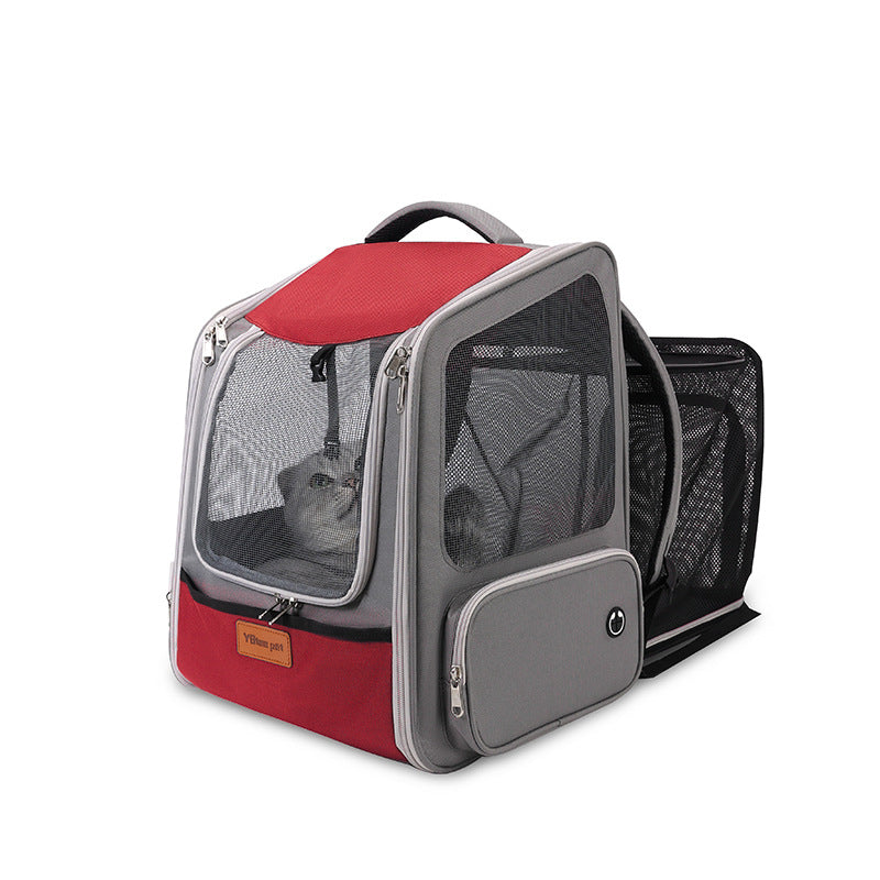 Portable Pet Diaper Backpack Expandable Large Capacity Bag