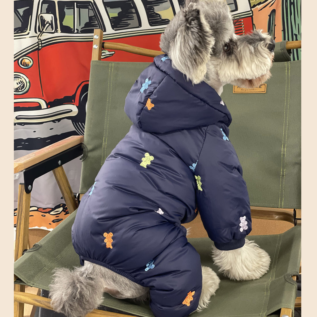 Pet Thickened Warm Hooded Four Feet Jacket Winter Wear