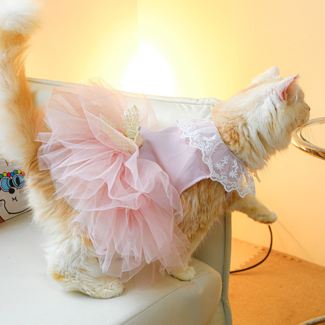 Pet Lace Clothing Outfit Elegant Comfortable Pet Wear