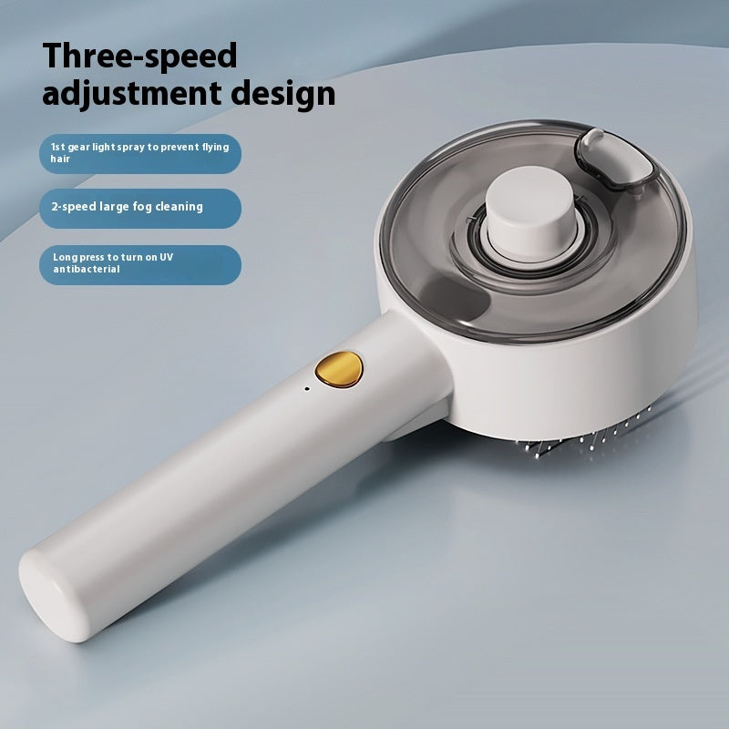 Self Cleaning Pet Steam Grooming Brush Hair Removal Tool