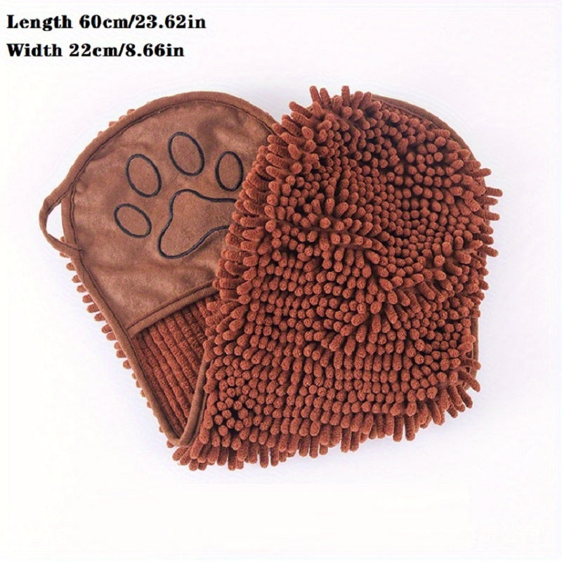 Absorbent Pet Bath Towel Microfiber Quick Dry With Hand Pockets