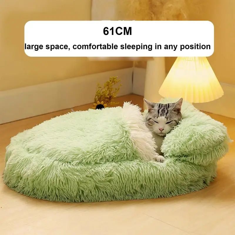 Fluffy Pet Bed Anti Slip Warm Cozy Sleeping Nest