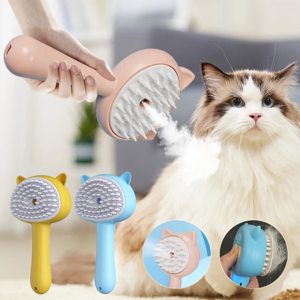 Rechargeable Pet Grooming Mist Self Cleaning Slicker Brush