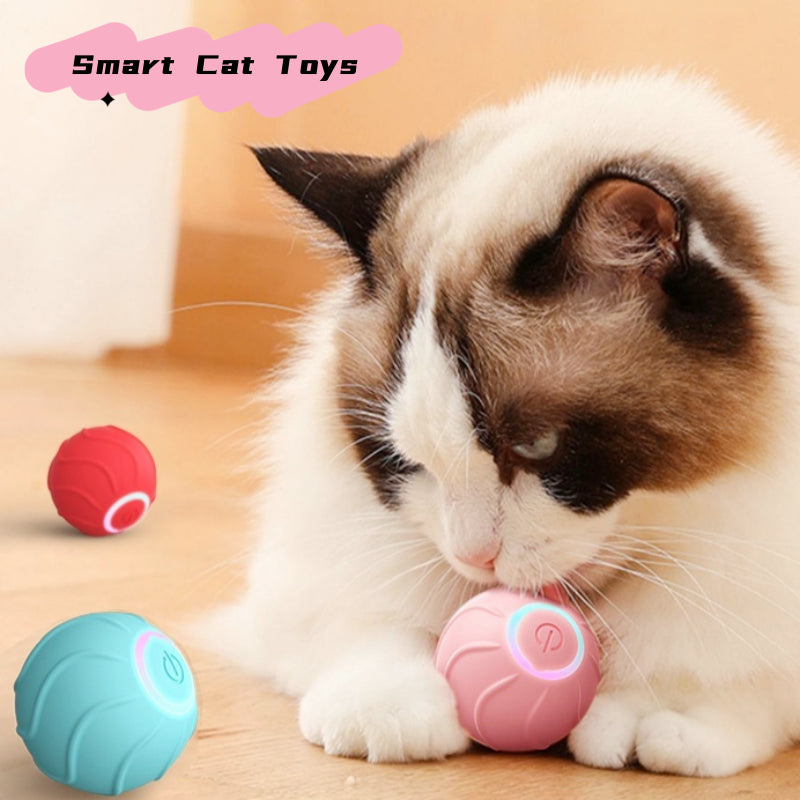 Smart Rolling Interactive Pet Ball Automatic USB Jumping Toy
