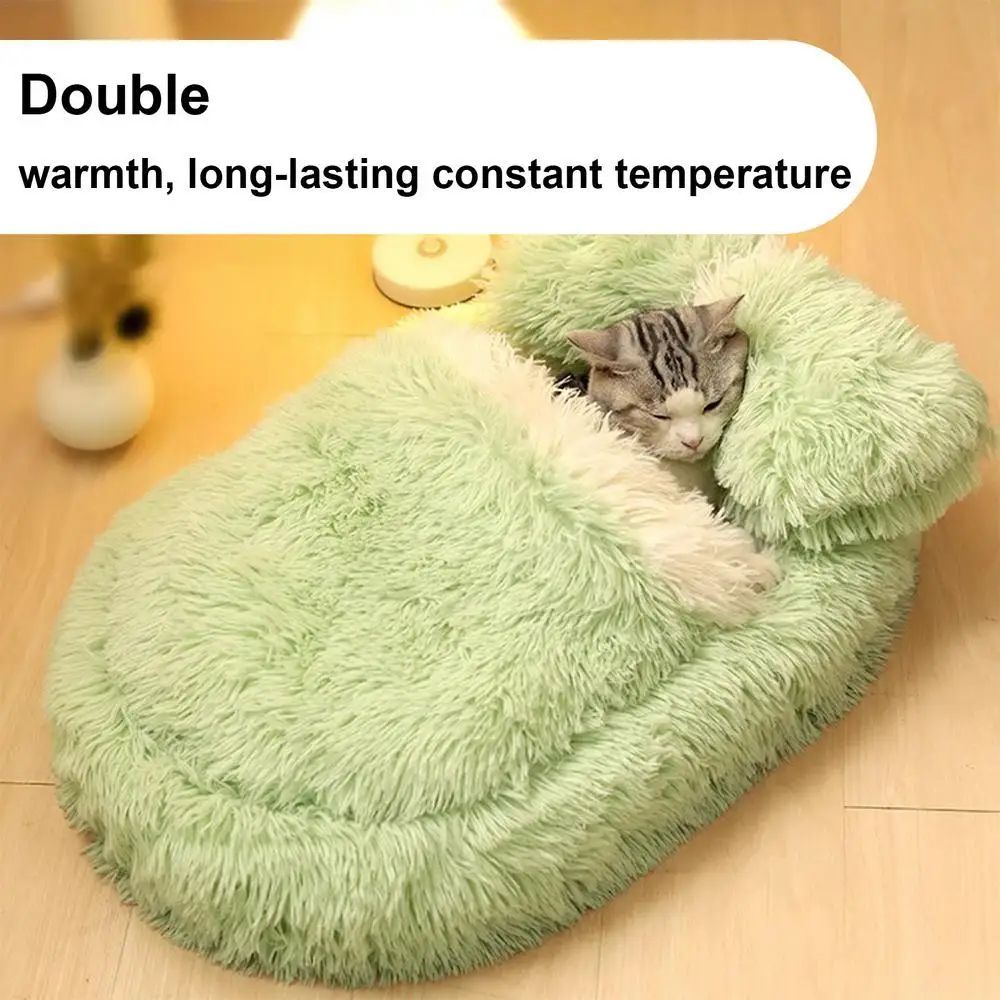 Fluffy Pet Bed Anti Slip Warm Cozy Sleeping Nest