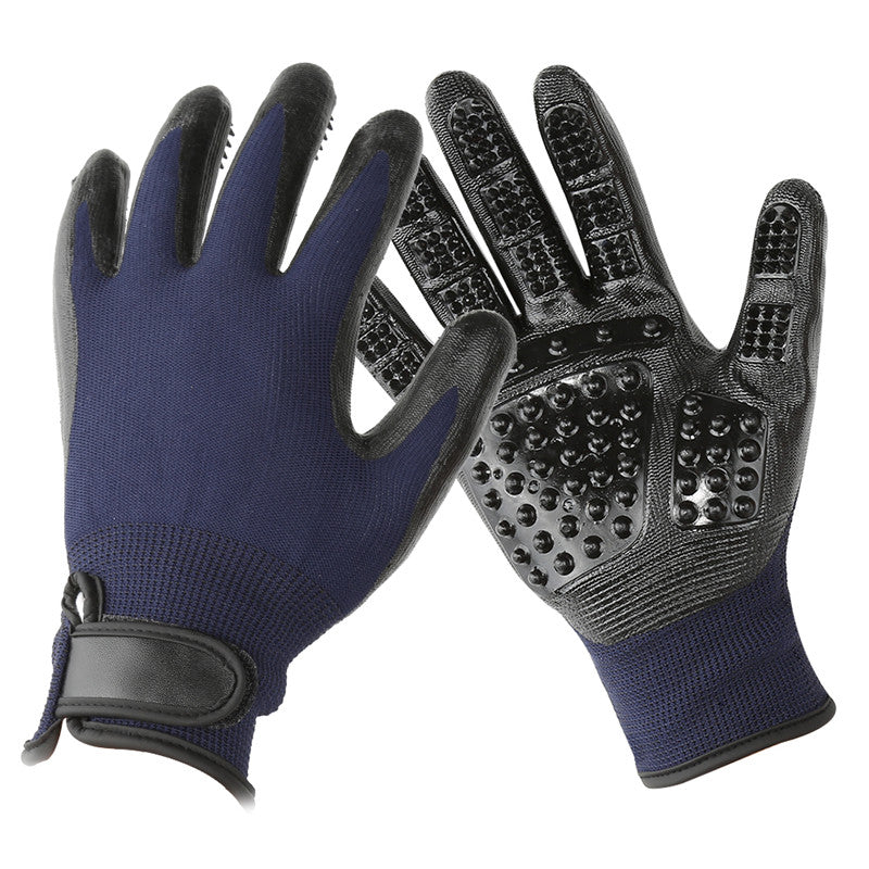 Soft Rubber Pet Grooming Glove Hair Removal Massage Brush