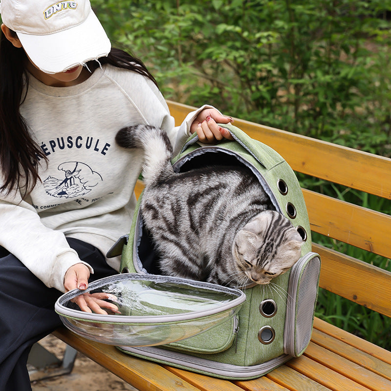 Pet Transparent Space Capsule Backpack Portable Travel Carrier